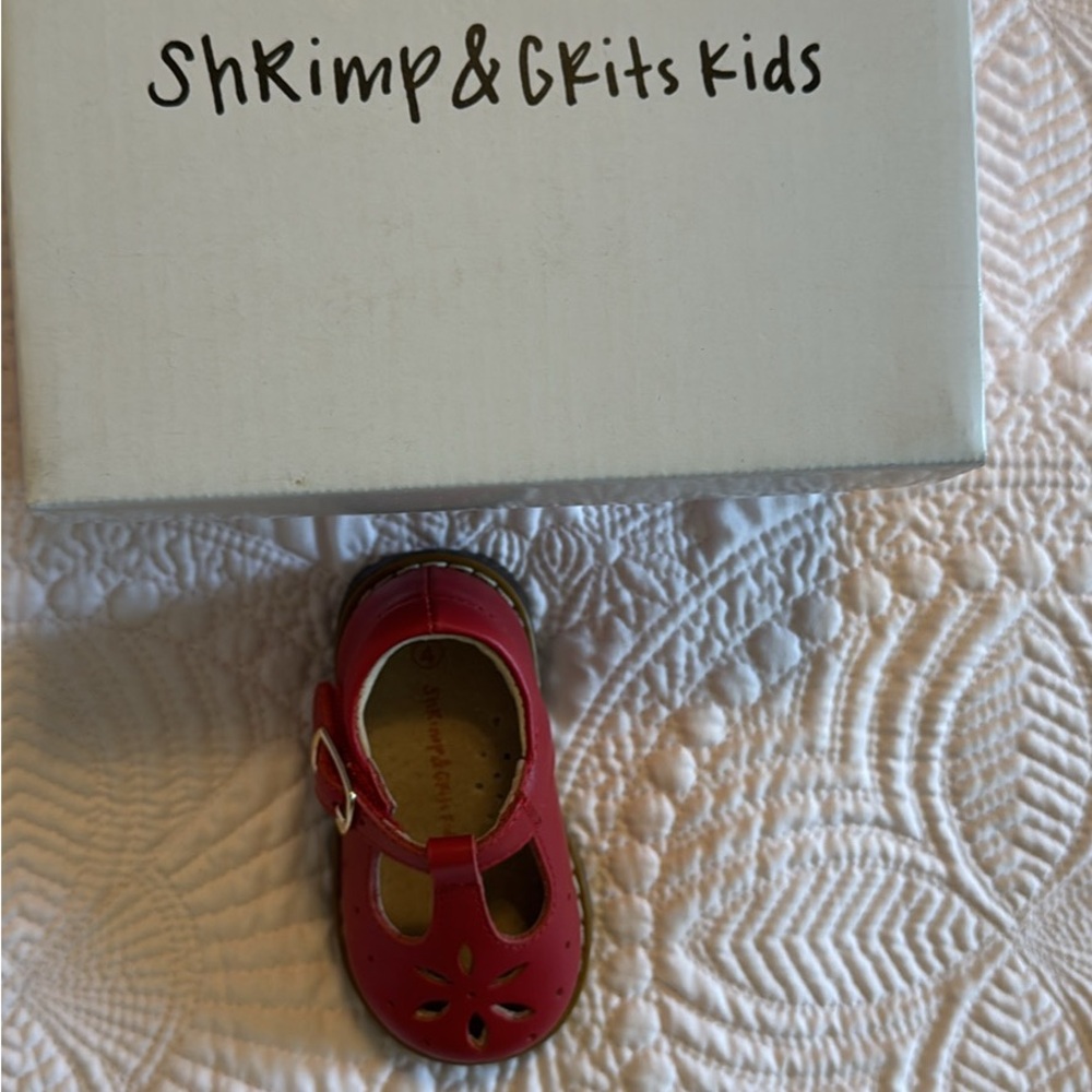 Shrimp & Grits Kids Red Dress Shoes